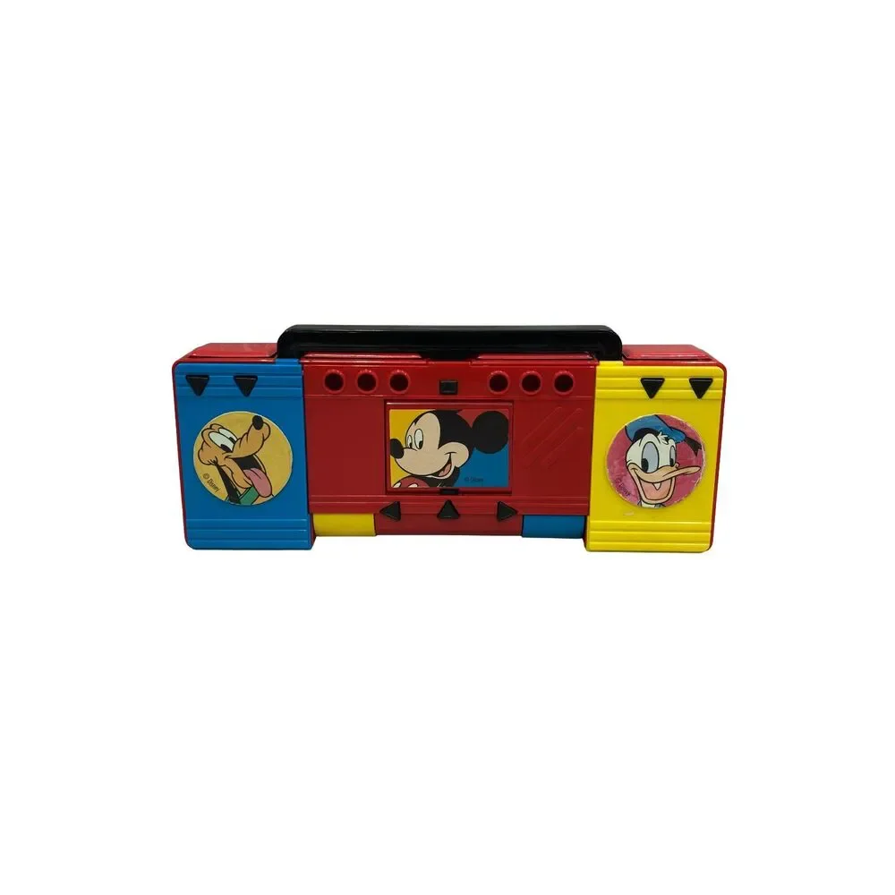 Vintage 1991 Disney FLOMO Mickey & Friends Boombox Pop-Up Pencil Case Sharpener